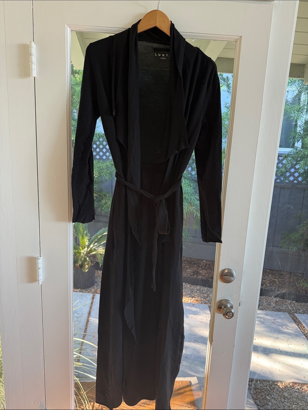 Lunya The Robe Pima Cotton in Black - Picture 5 of 5